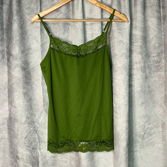 Apt. 9 NWT Cactus/Olive Lace Trim Camisole - size Medium - Picture 6 of 11